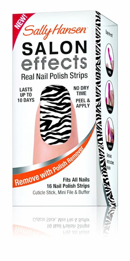 Sally Hansen Salon Effects Real Nail Polish Strips, Wild Child, 16 Count