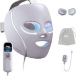 Shark CryoGlow LED Face Mask with Under-Eye Cooling, Anti-Ageing & Blemish Repair, Red & Blue LED, Infrared Light Therapy, USB-C, Remote Control, Storage Bag, Lilac Chill, FW312PL