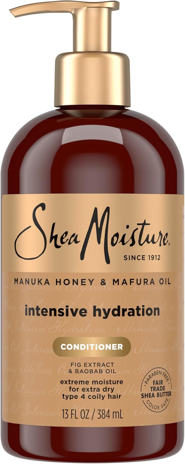 SheaMoisture Deep Moisturizing Conditioner for Dry, Damaged Hair. SheaMoisture Intensive Hydration Conditioner Manuka Honey and Mafura Oil for Dry, Damaged Hair Deep Moisturizing Conditioner 13 oz