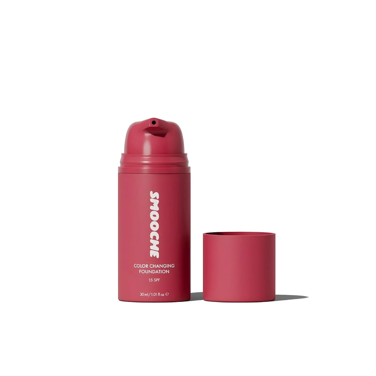 Smooche Color-Changing Foundation: Adapts, Blurs, and Protects Skin Smooche Color Changing Foundation - Skin Tone Adapting Liquid Foundation for Women, Self Adjusting Natural Finish, Blurs Imperfections & Fine Lines, SPF 15, All Skin Types, 1.01 Fl Oz