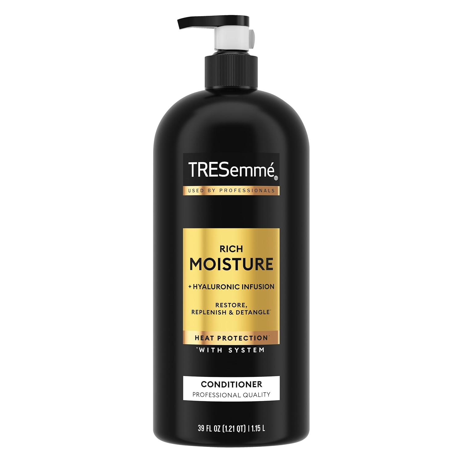 TRESemmé Rich Moisture Conditioner for Dry Hair, 39 Fl Oz TRESemmé Rich Moisture Moisturizing Conditioner with Pump for Dry Hair Formulated With Pro Style Technology 39 Fl Oz