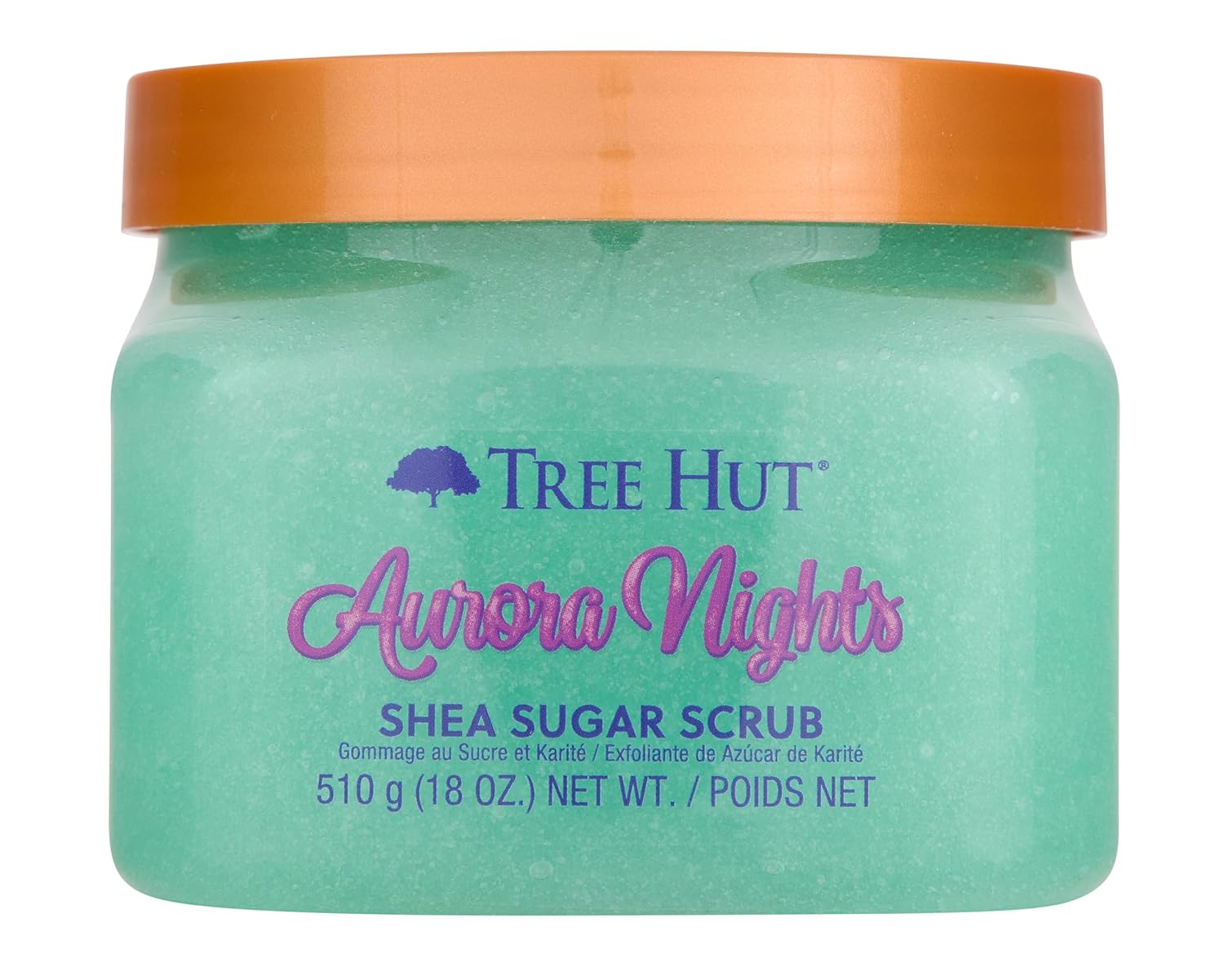 Tree Hut Aurora Nights Shea Sugar Scrub: Exfoliate & Hydrate Tree Hut Aurora Nights Shea Sugar Scrub, Exfoliating, Hydrating & Moisturizing Body Scrub with Shea Butter & Nourishing Essential Oils, Smooth & Soften Skin, 18 oz