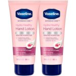 Vaseline Hand Cream 2-Pack – Healthy Hands Stronger Nails with Keratin, 10X Stronger Nails in 2 Weeks, 3.4 Oz Ea