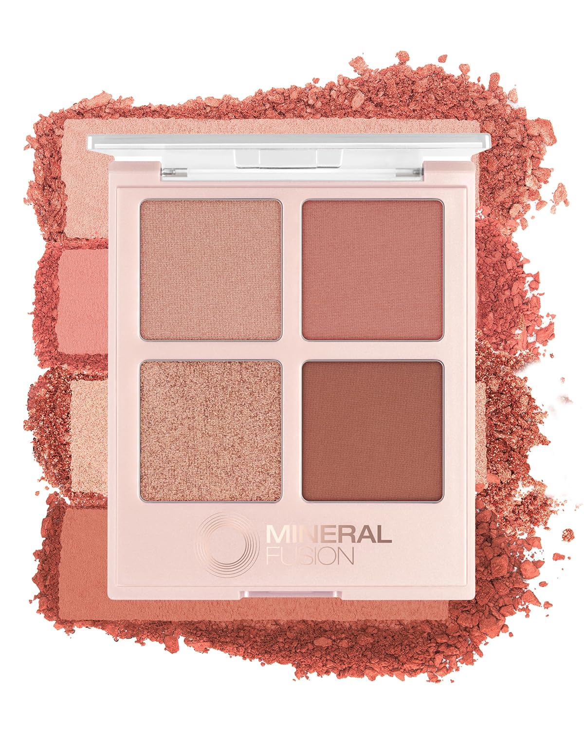Vegan Mineral Fusion Eyeshadow Palette: Matte, Satin, Shimmer Joy! Mineral Fusion Eyeshadow Palette | Vegan Eye Makeup with Matte, Satin, and Shimmer Finishes | Natural, Lightweight Formula (Summer Vacation)