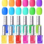 Beetles Cocktails Neon Nail Polish Set, 12 Colors Quick Dry Regular Polish Kit Hot Pink Green Blue Yellow Red, Spring Gift for Women