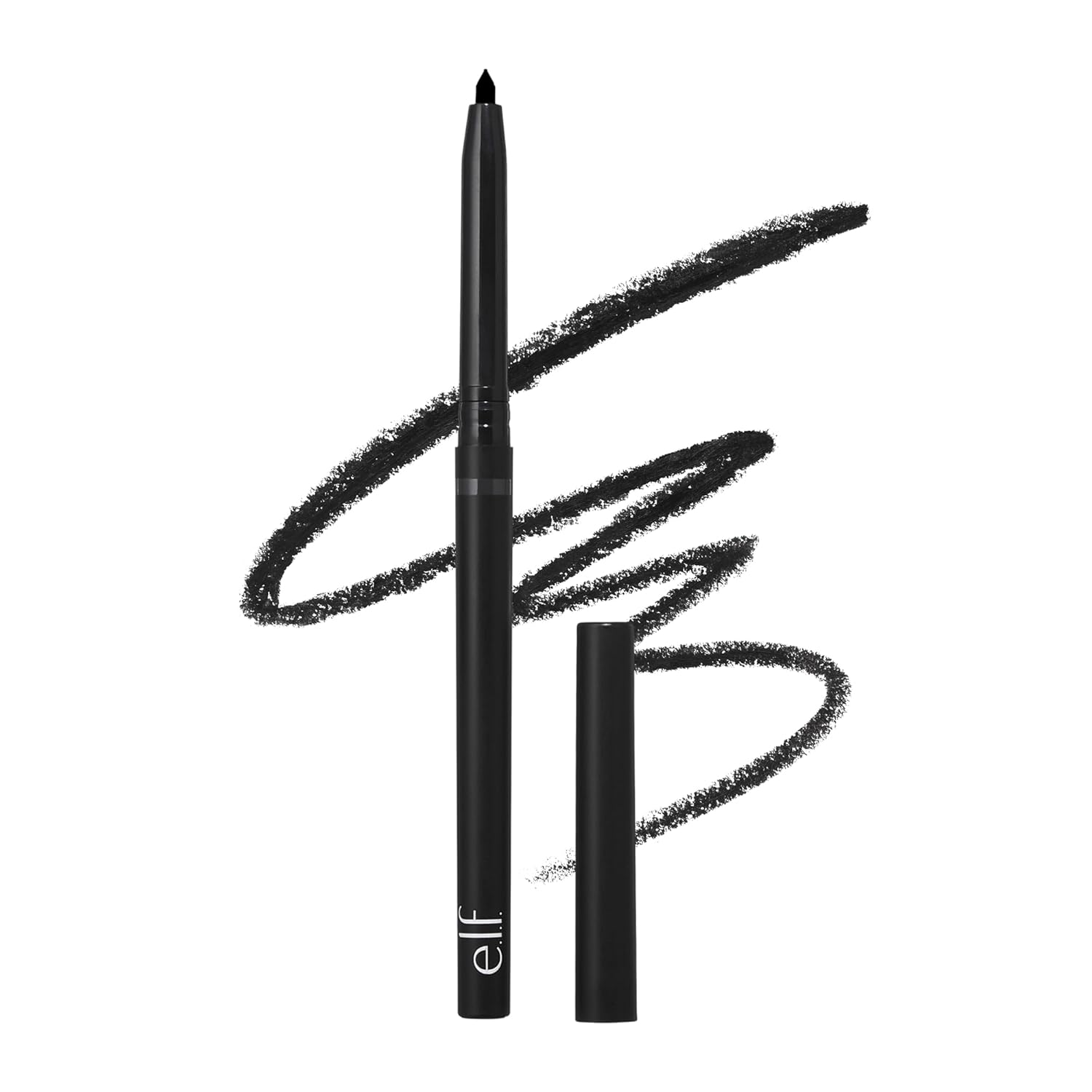 e.l.f. No Budge Eyeliner: Creamy, Bold, Waterproof, Vegan Black. e.l.f. No Budge Retractable Eyeliner, Creamy, Ultra-Pigmented & Waterproof, Creates Bold & Defined Lines, Vegan & Cruelty-Free, Black