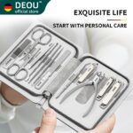 13-Piece Stainless Steel Nail Grooming Set with Travel Case - Image 3