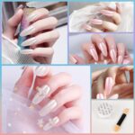 Chrome Nail Powder Kit: White & Red Pearl Effects - Image 2