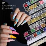 FANDAMEI 3D Nail Gel Kit with Pearls and Gems - Image 4