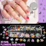 FANDAMEI 8-Box Nail Art Kit with Charms and Gems - Image 3