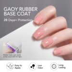 GAOY 6-Color Rubber Base Gel Set, Sheer Nail Strengthener - Image 4