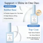 AZUREBEAUTY 15ml Rubber Base and Top Coat Set for Nails - Image 2