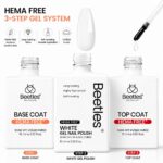 Beetles HEMA-Free White Gel Polish Set for DIY Manicures - Image 2
