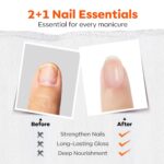 Modelones 3-in-1 Clear Nail Polish: Base, Top Coat & Strengthener - Image 3