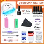 JODSONE 36-Piece Gel Nail Kit with UV Light & 32 Colors - Image 3