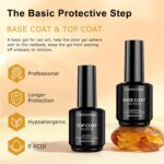 GELAMBER 2Pcs Gel Base & Top Coat Kit for Nails - Image 2