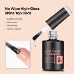 9ml No-Wipe Clear Gel Top Coat: Long-Lasting, Glossy Finish - Image 2