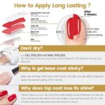 YTD Likomey Gel Nail Polish Base & Top Coat Set - Image 5