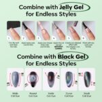 Modelones 9D Cat Eye Green Gel Nail Polish 15 ML - Image 7