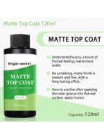 120ml Matte Top Coat for Gel Nails: DIY Nail Supplies - Image 2