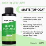 120ml Matte Top Coat for Gel Nails: DIY Nail Supplies - Image 3