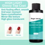 Glossy Top Coat Gel Polish for DIY Nail Art, 240ml - Image 2
