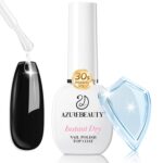 AZUREBEAUTY Instant Dry Top Coat for Nail Polish | 30s Quick Air Dry Clear Nail Polish Top Coat, High Gloss Shine, Chip Resistant, Smooth Finish, Fast Dry Manicure