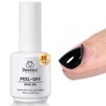Beetles 15ml Peel-Off Gel Base Coat for Gel Nail Polish – Easy Peel, Long-Lasting, Gentle Formula for Sensitive Nails, UV/LED Cured