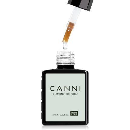 CANNI Tempered Gel Top Coat – 9ML High-Gloss UV/LED Nail Polish Top Layer for Long-Lasting Gel Nails, DIY or Salon Use