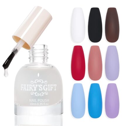 COSMOO Matte Top Coat Nail Polish,Quick Dry Nail Lacquer Top Coat, Powder-Resist Matte Finish for Detail Chrome Powder Painting,Nail Lacquer for Manicure & Nail Art, Salon-Quality