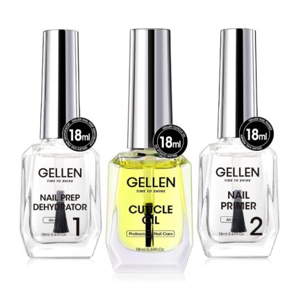 GELLEN Nail Dehydrator Primer and Cuticle Oil 18ML - Hema-Free Acid-Free Nail Prep Base Varnish Manicure Protein Bonder Liquid for Gel Polish Acrylic Salon Nail Art Essential