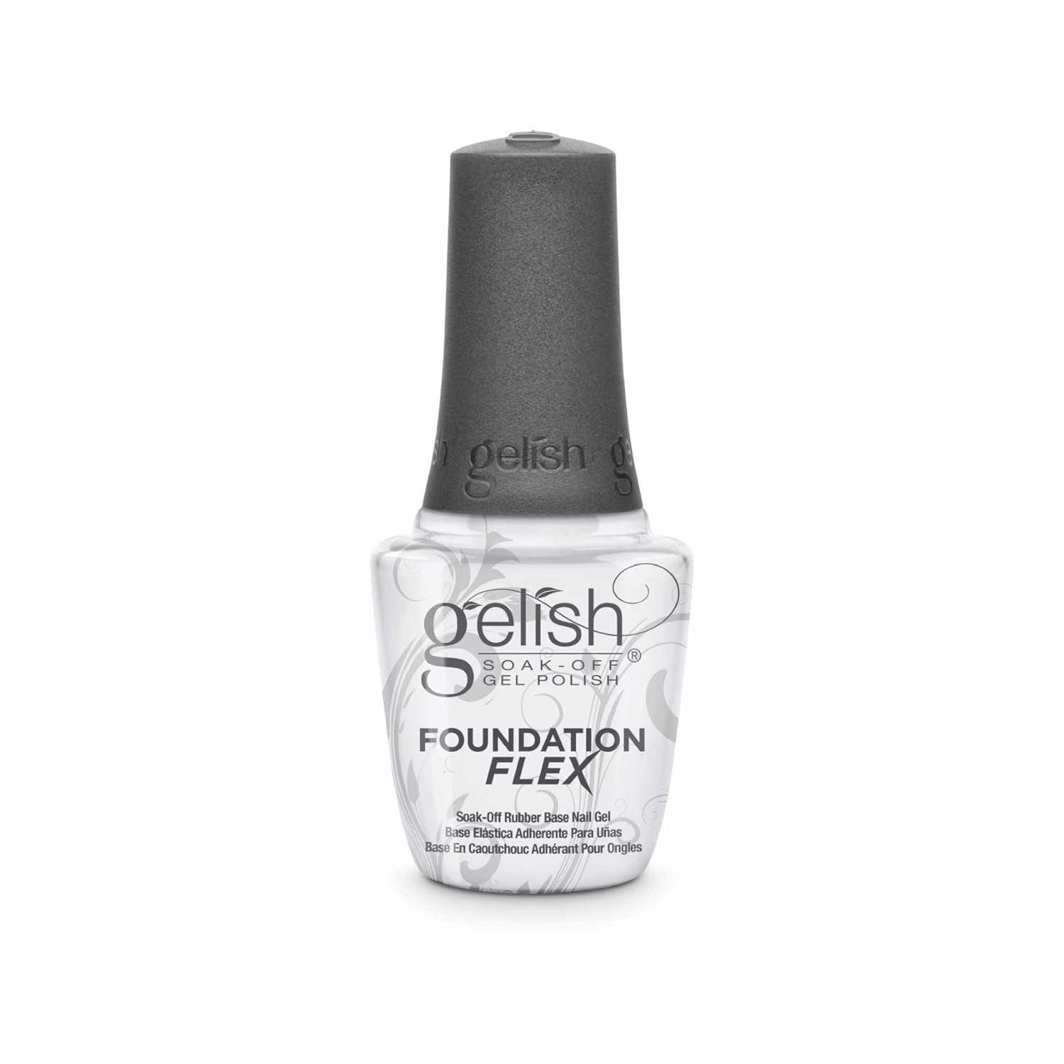 Gelish Foundation Flex: Soak-Off Base for Strong, Flexible Nails Gelish Foundation Flex – Flexible Base Coat for Nails, Ridge Filling, & Perfect Protection, Soak-Off Rubber Base Gel Nail Kit for Long-Lasting Nail Strength and Flexibility