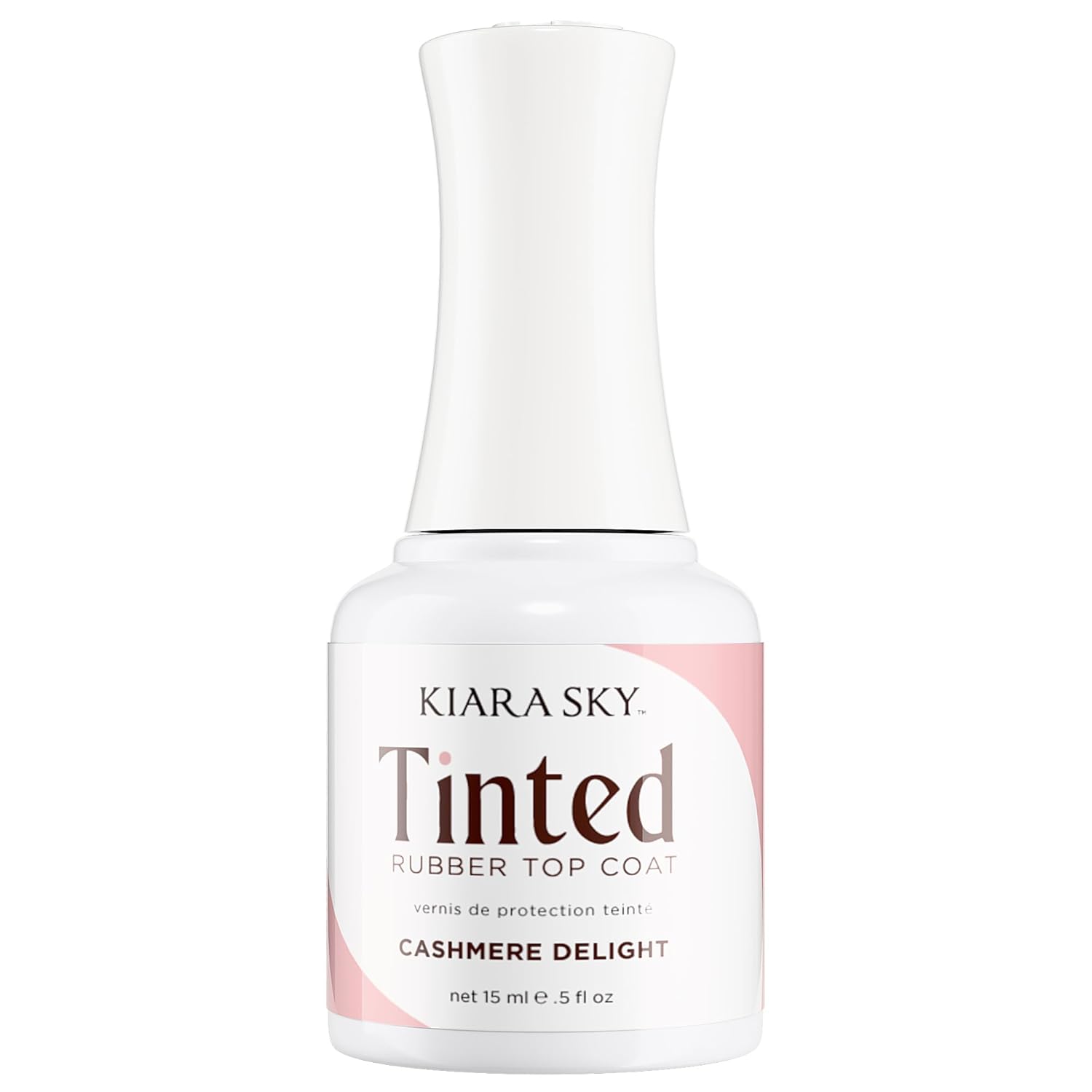 KIARA SKY Tinted Rubber Top Coat – 2-in-1 Finish, Cashmere KIARA SKY Tinted Rubber Top Coat 0.5 oz | 2-in-1 Rubber Base & Top Coat - No Wipe Finish | Cashmere Delight