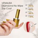VENALISA 2-Piece No Wipe Gel Top Coat Set for Shiny Nails - Image 2