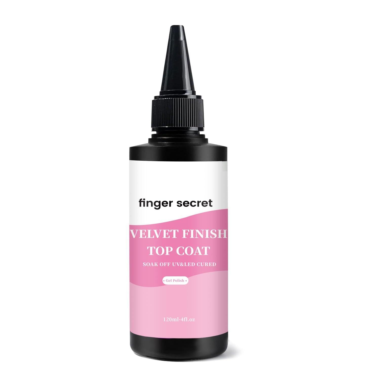 Velvet Finish Gel Top Coat for DIY Nail Art, 120ml Velvet Finish Top Coat, 120ml/4fl.ozt, Gel Polish Nail Polish for Nail Art Manicure DIY